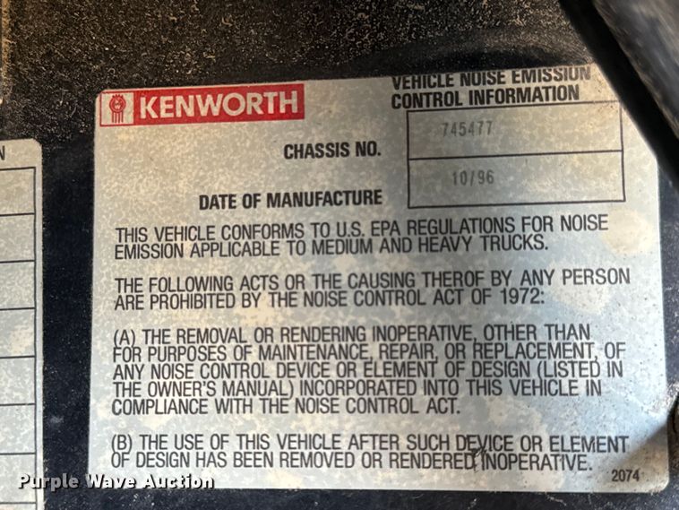 image for item NH9125 1997 Kenworth  T400 semi truck