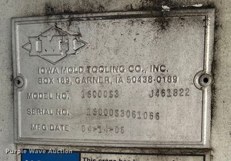 image for item NT9143 2006 IMT 16000 Series 3 truck crane