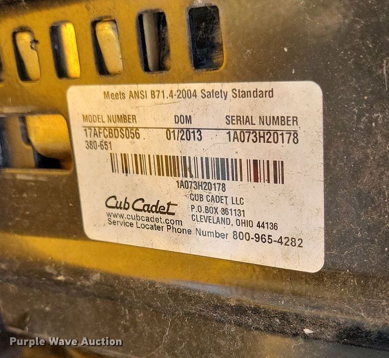 image for item DI3057 2013 Cub Cadet RZTS lawn mower