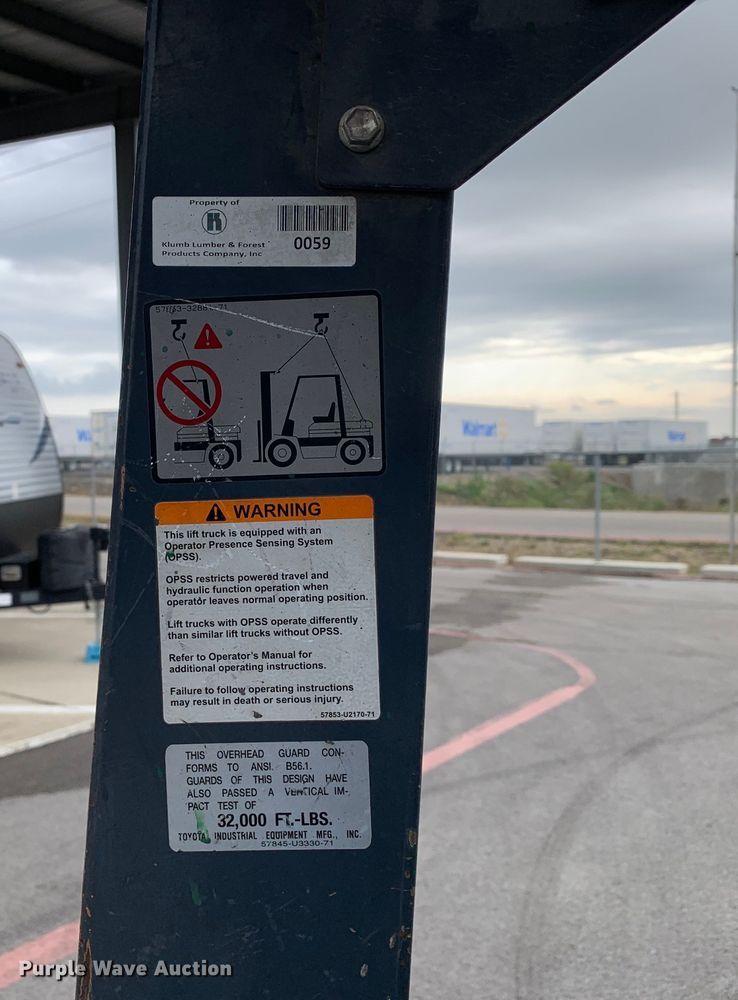 image for item DM7844 Toyota 8FD35U forklift