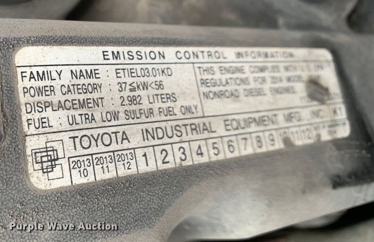 image for item DM7844 Toyota 8FD35U forklift