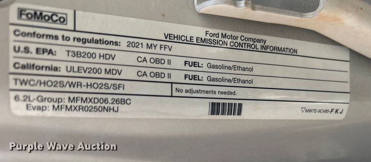 image for item DO1093 2021 Ford F250 Super Duty XL SuperCab pickup truck