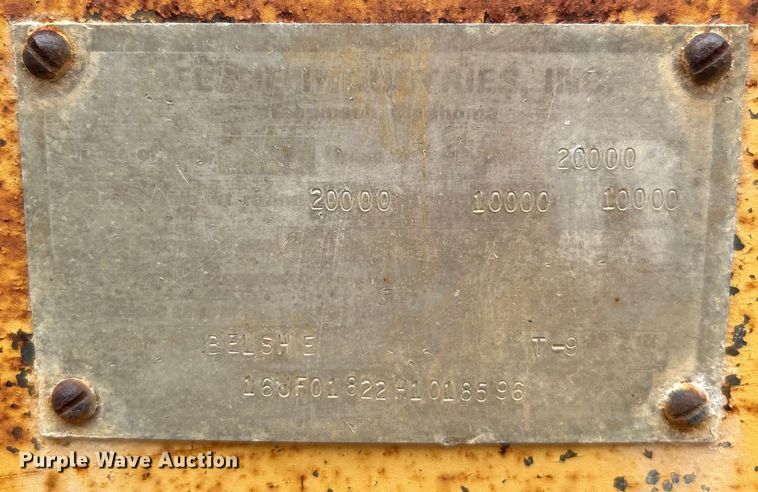 image for item DO1150 1987 Belshe T-9 equipment trailer