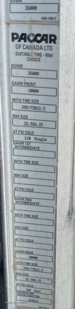 image for item DO6456 2018 Peterbilt 337 truck cab and chassis