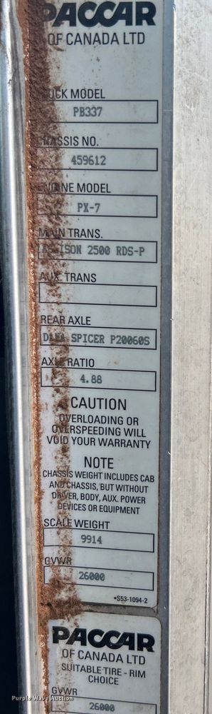 image for item DO6457 2018 Peterbilt  337 truck cab and chassis