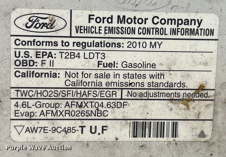 image for item DO6459 2010 Ford F150 pickup truck