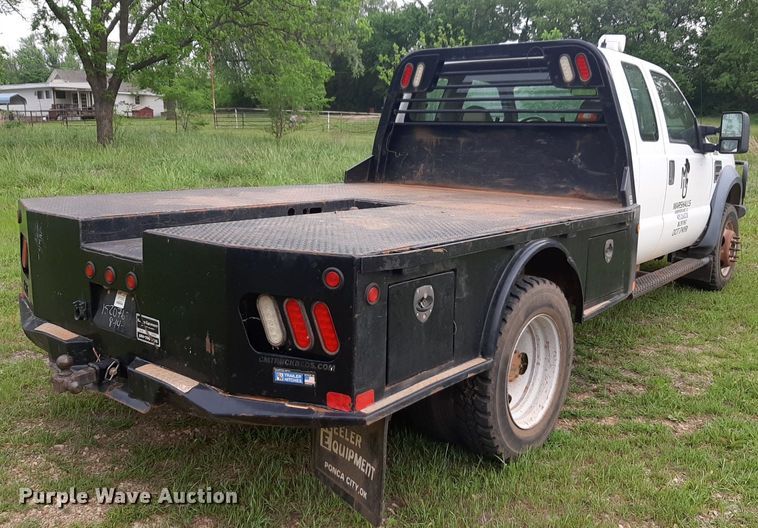 image for item DQ7054 2008 Ford F550 Super Duty SuperCab flatbed truck