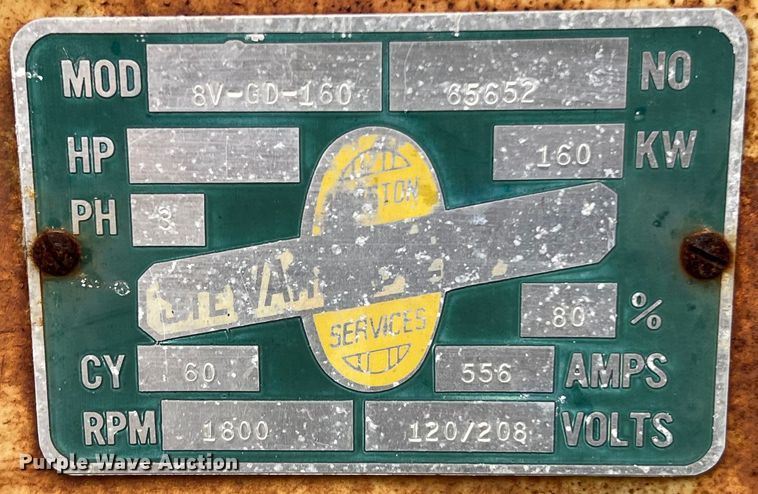 image for item DS2990 Stewart & Stevenson  8V-GD-160 generator