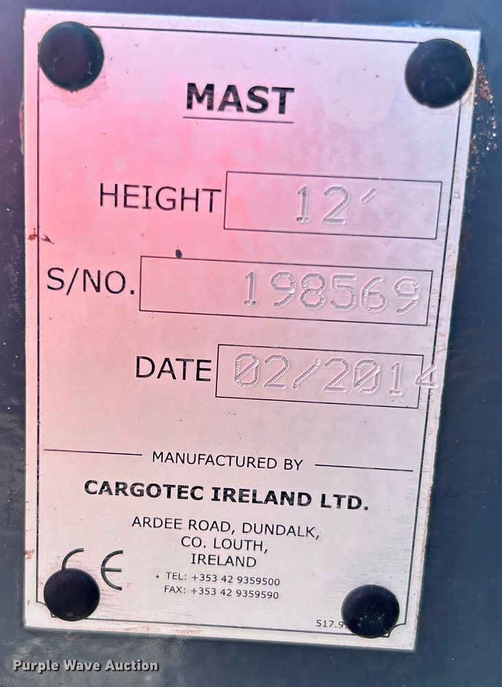 image for item EG1459 2014 Cargotec PB50 forklift