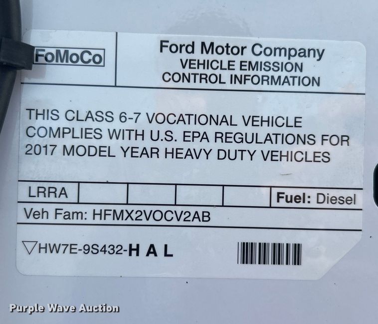 image for item EG1475 2017 Ford F650 Super Duty flatbed truck