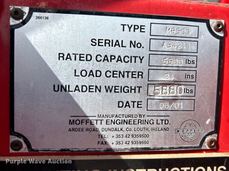 image for item EG1497 2001 Moffett M5500 forklift