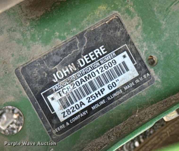 image for item EH5474 John Deere Z820A ZTR lawn mower