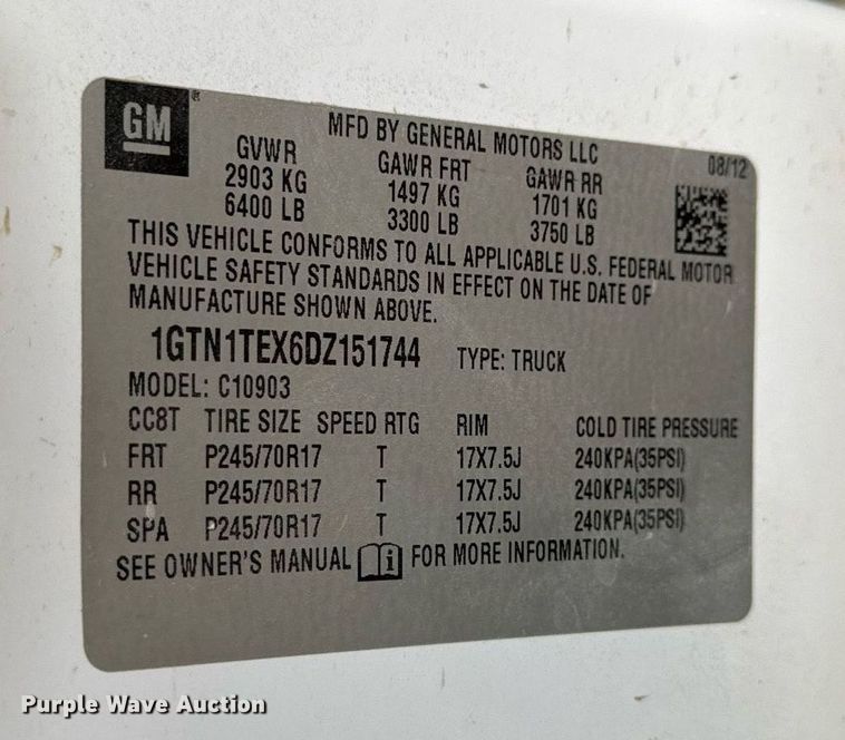 image for item EH6675 2013 GMC Sierra 1500 pickup truck