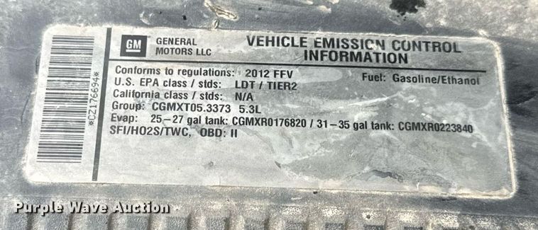 image for item EH6680 2012 Chevrolet Silverado 1500 Ext. Cab pickup truck