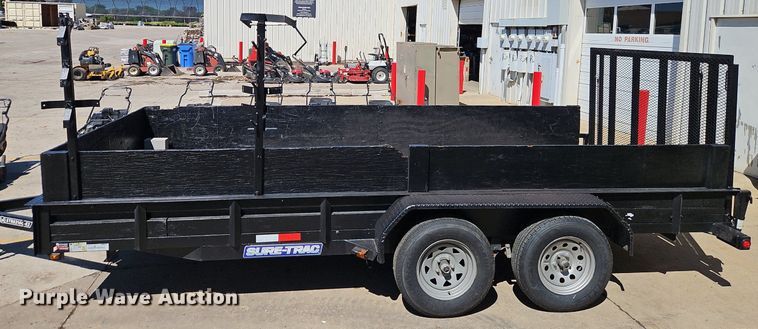 image for item EI3773 2021 Sure-Trac ST8216UAT-B-070 utility trailer