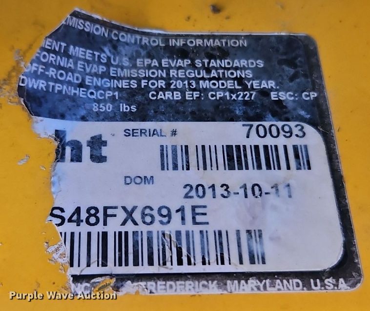 image for item EI3777 2013 Wright WS48FFX730E ZTR lawn mower