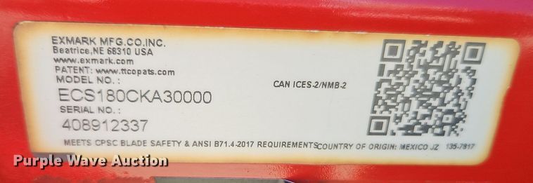 image for item EI3790 Exmark ECS180CKA3000 lawn mower