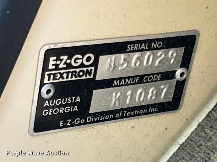 image for item EJ2690 EZ-Go Textron K1087 golf cart