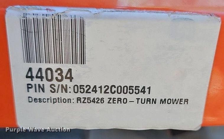 image for item EK5831 Husqvarna RZ5424 ZTR lawn mower