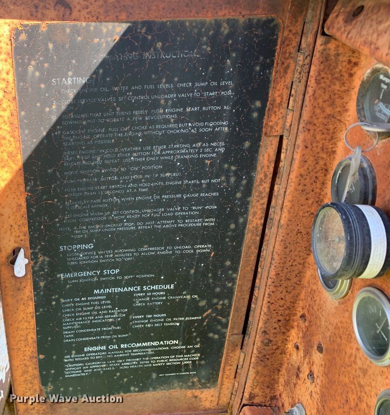 image for item KX9986 John Deere D01850P air compressor