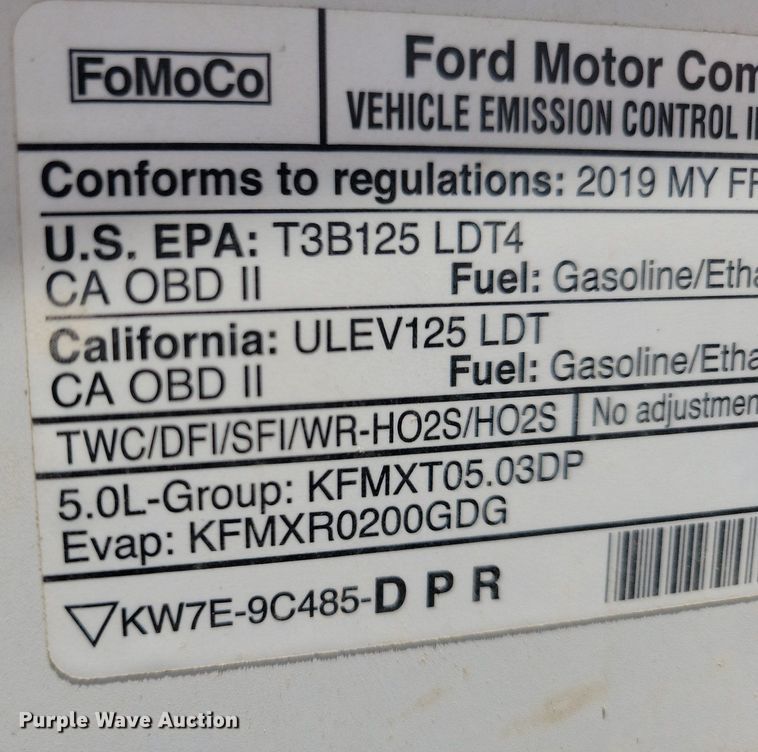 image for item LC9972 2019 Ford F150 XL SuperCab pickup truck