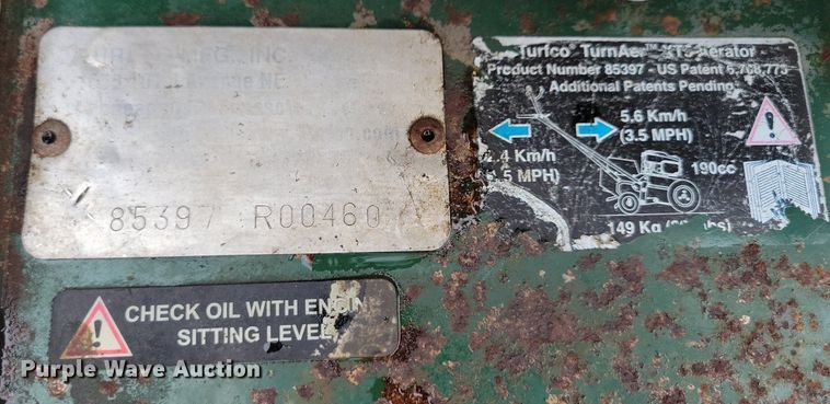 image for item LD9033 Turfco XT5 aerator