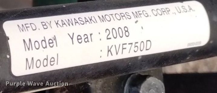 image for item LN9999 2008 Kawasaki  BruteForce ATV