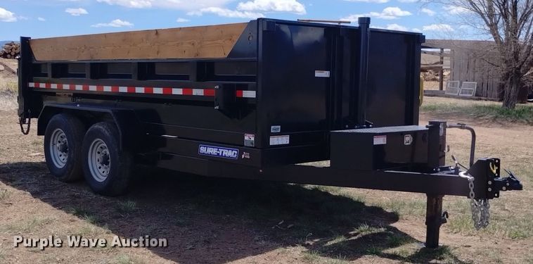 image for item LO9003 2023 Sure-Trac ST8214TLDD-B-140 dump trailer