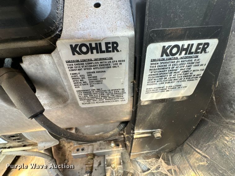image for item ND9236 2012 Kohler 20RESAL generator