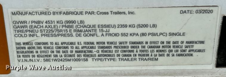 image for item NH9191 2021 Cross Trailers 824TA-Alpha enclosed cargo trailer