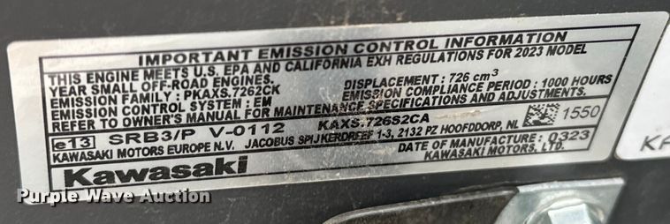 image for item NR9873 2023 Bobcat  ZT3500 ZTR lawn mower