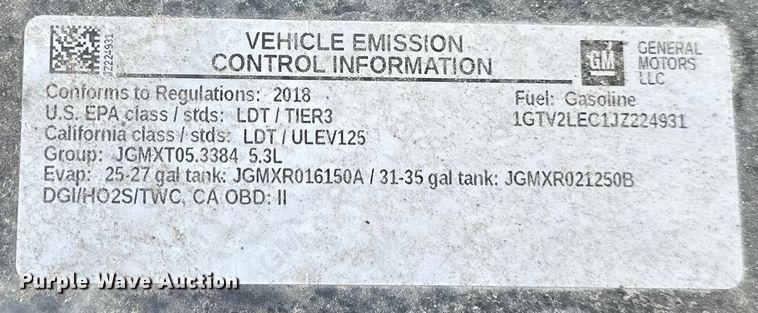 image for item NT9086 2018 GMC Seirra 1500 Double Cab pickup truck