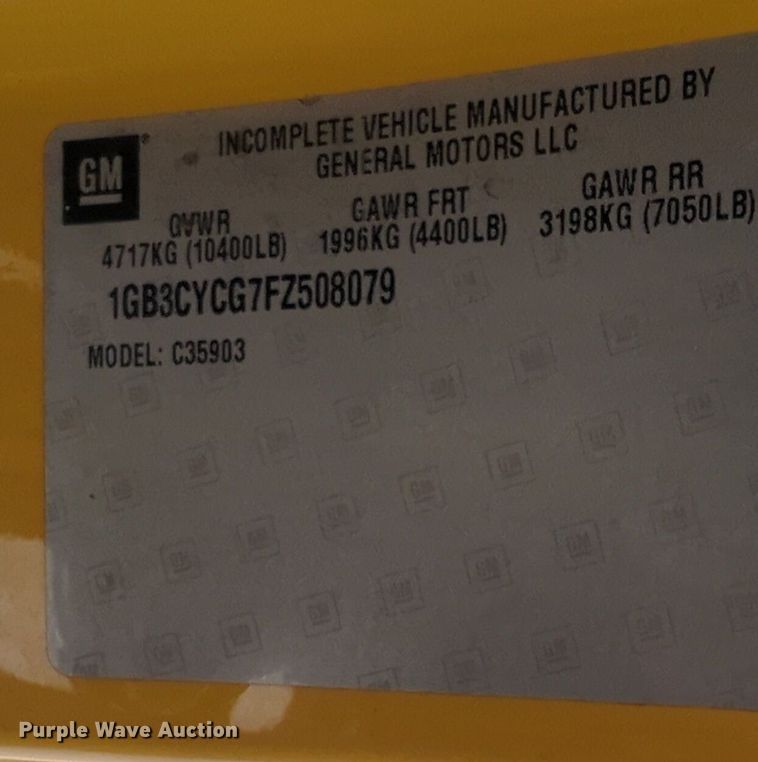 image for item NZ9578 2015 Chevrolet Silverado 3500HD utility bed pickup truck