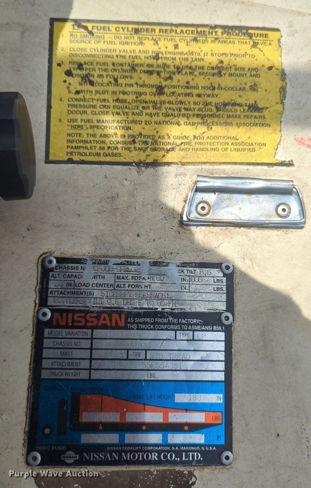 image for item NZ9651 Nissan forklift