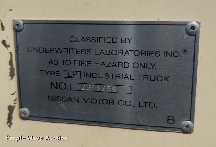 image for item NZ9651 Nissan forklift