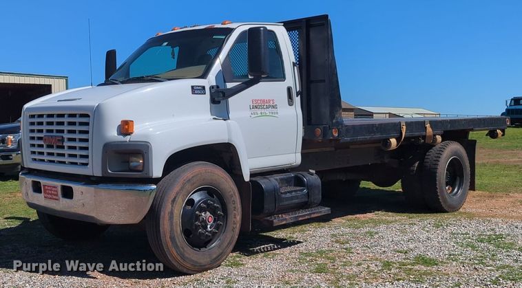 image for item NZ9684 2005 GMC C6500 dump flatbed truck