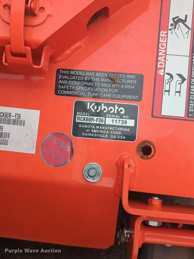 image for item NZ9700 2018 Kubota  F3990 lawn mower