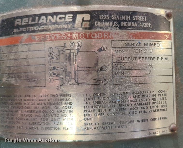 image for item NZ9701 Reliance 184TC electric motor