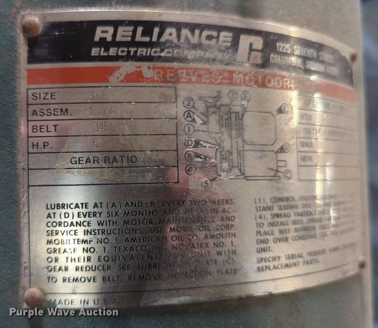 image for item NZ9701 Reliance 184TC electric motor
