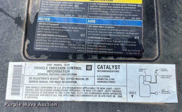 image for item OE9165 2004 Chevrolet TrailBlazer SUV