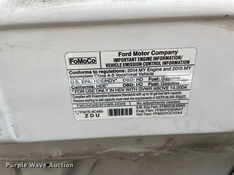 image for item OG9889 2015 Ford E450 Super Duty sewer inspection truck