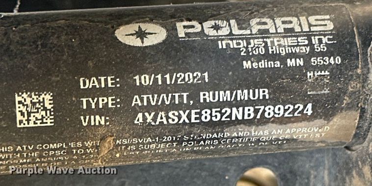 image for item OI9388 2022 Polaris Sportsman 850 ATV