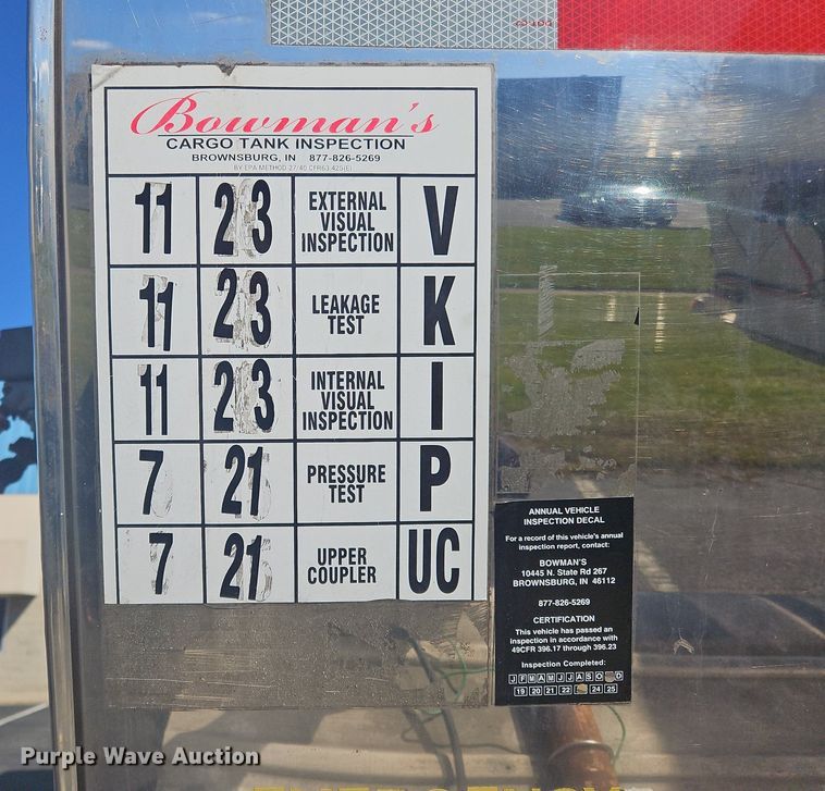 image for item OK9848 1988 Sunshine tank trailer