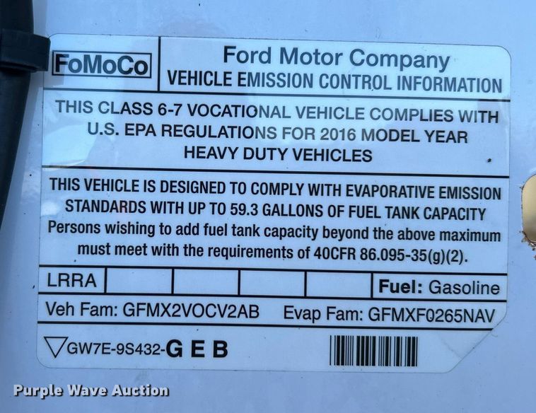 image for item OM9243 2016 Ford F650 Super Duty box truck