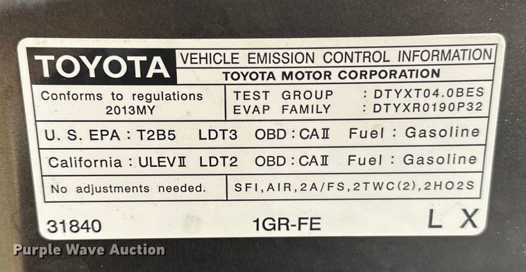 image for item OM9495 2013 Toyota  4Runner Limited SUV