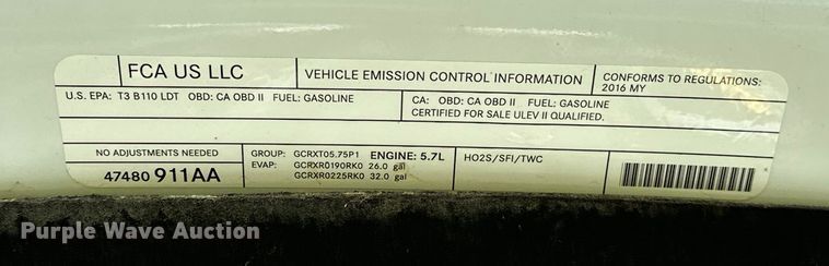 image for item OM9499 2016 Dodge Ram 1500 Crew Cab pickup truck