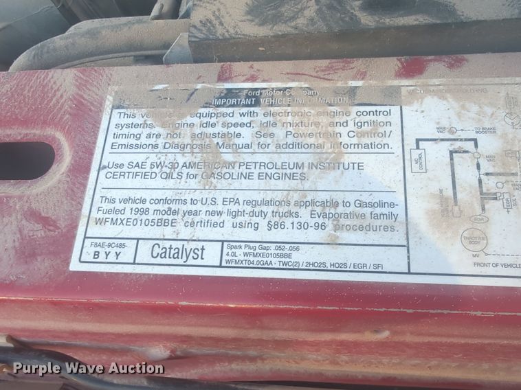 image for item ZA0405 1998 Ford Ranger XLT SuperCab pickup truck