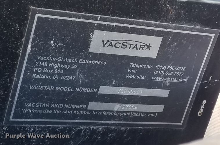 image for item DG0597 2017 Vac Star 800 DT vacuum excavator