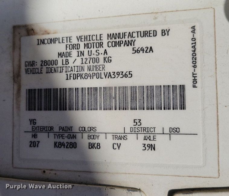 image for item DI3048 1990 Ford F800 crane truck