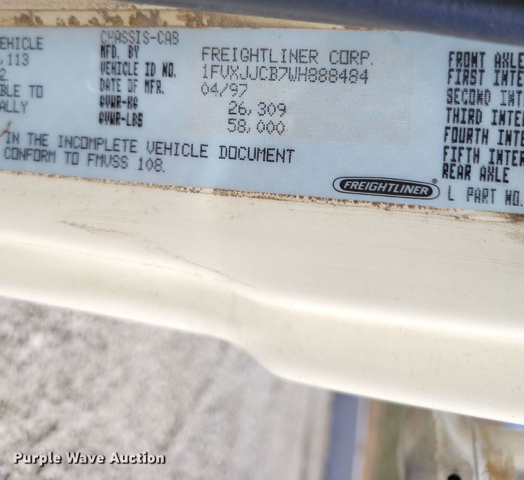 image for item DK4201 1998 Freightliner FL80 crane truck